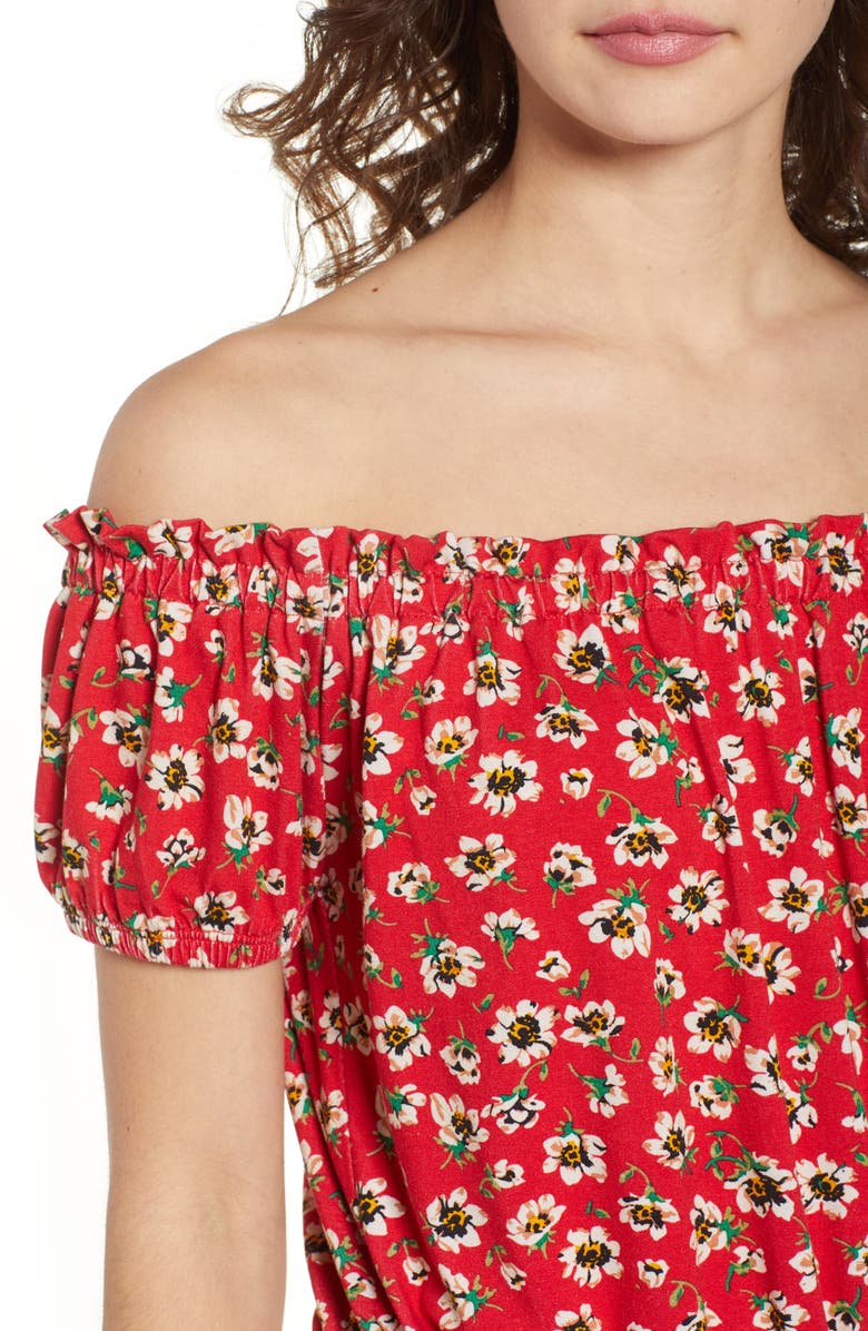 Chloe & Katie Floral Off the Shoulder Top, Alternate, color,