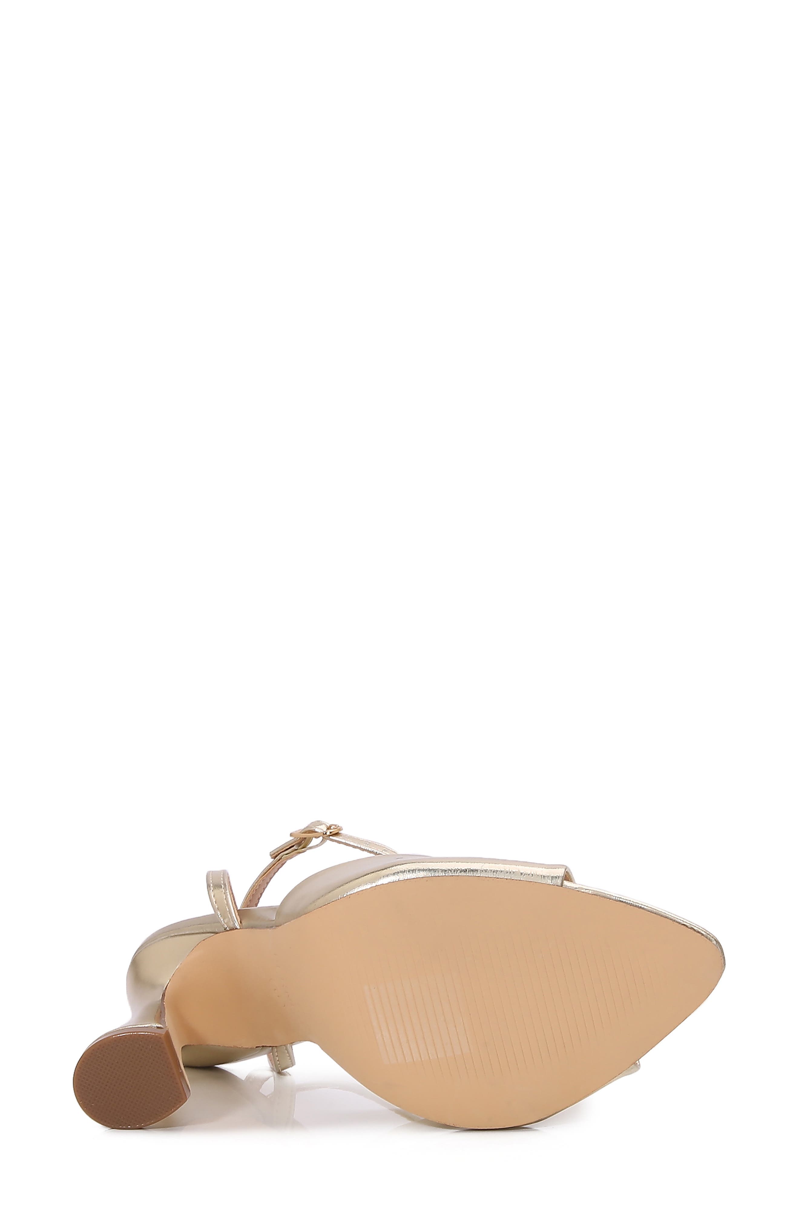 Huburta Ankle Strap Sculpted Stiletto Sandal, Alternate, color, GOLD