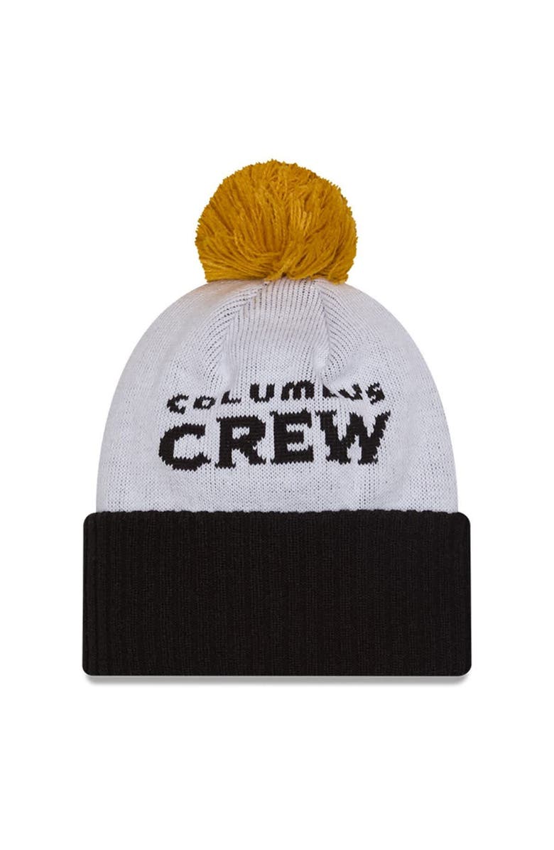 New Era Men's New Era White Columbus Crew 2025 Jersey Hook Cuffed Knit Hat With Pom, Alternate, color, White