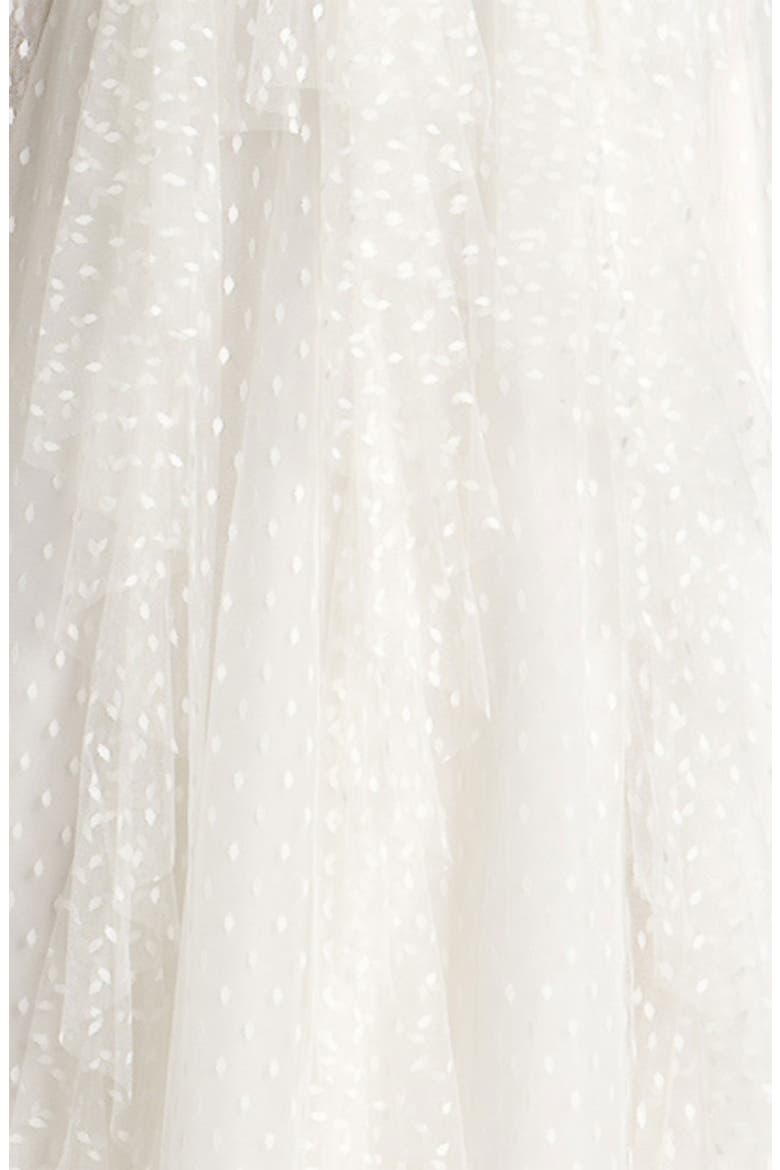 Dotted Tulle One Shoulder Gown, Alternate, color, IVORY
