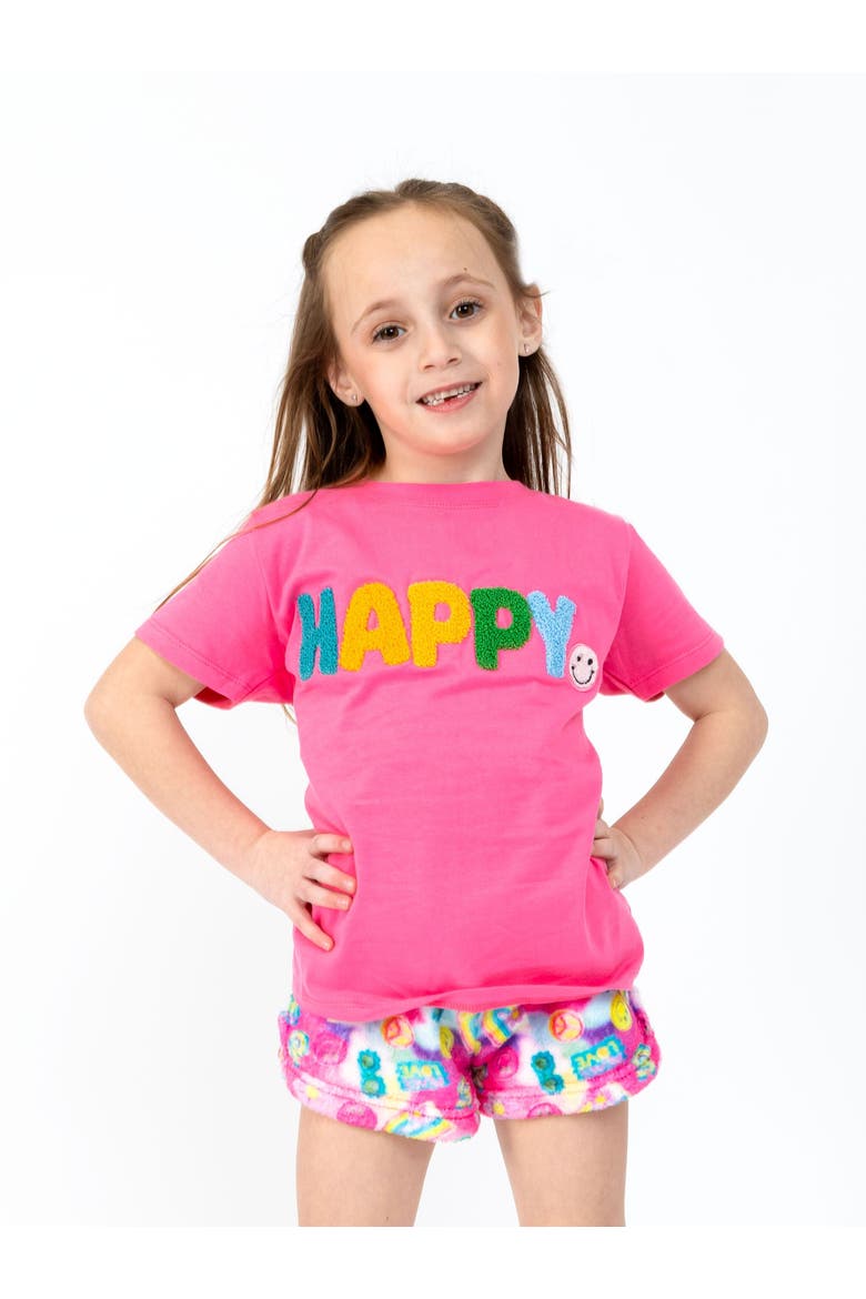 Happy Short Sleeve T-Shirt, Main, color, Fuchsia