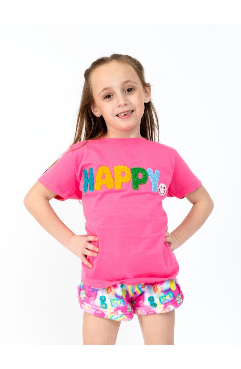 Preppy Goose Happy Short Sleeve T-Shirt, Main, color, Fuchsia