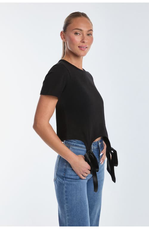 Shop Noli Yoga The Noli Shop Diana Bow T-shirt In Black