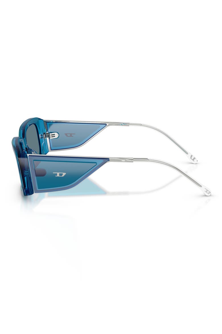 53mm Rectangular Sunglasses, Alternate, color, BILAYER BLUE TRANSPARENT BLUE