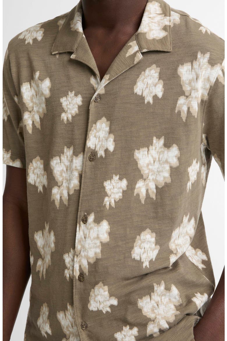 Floral Slub Cotton Camp Shirt, Alternate, color, KALAMATA COMBO