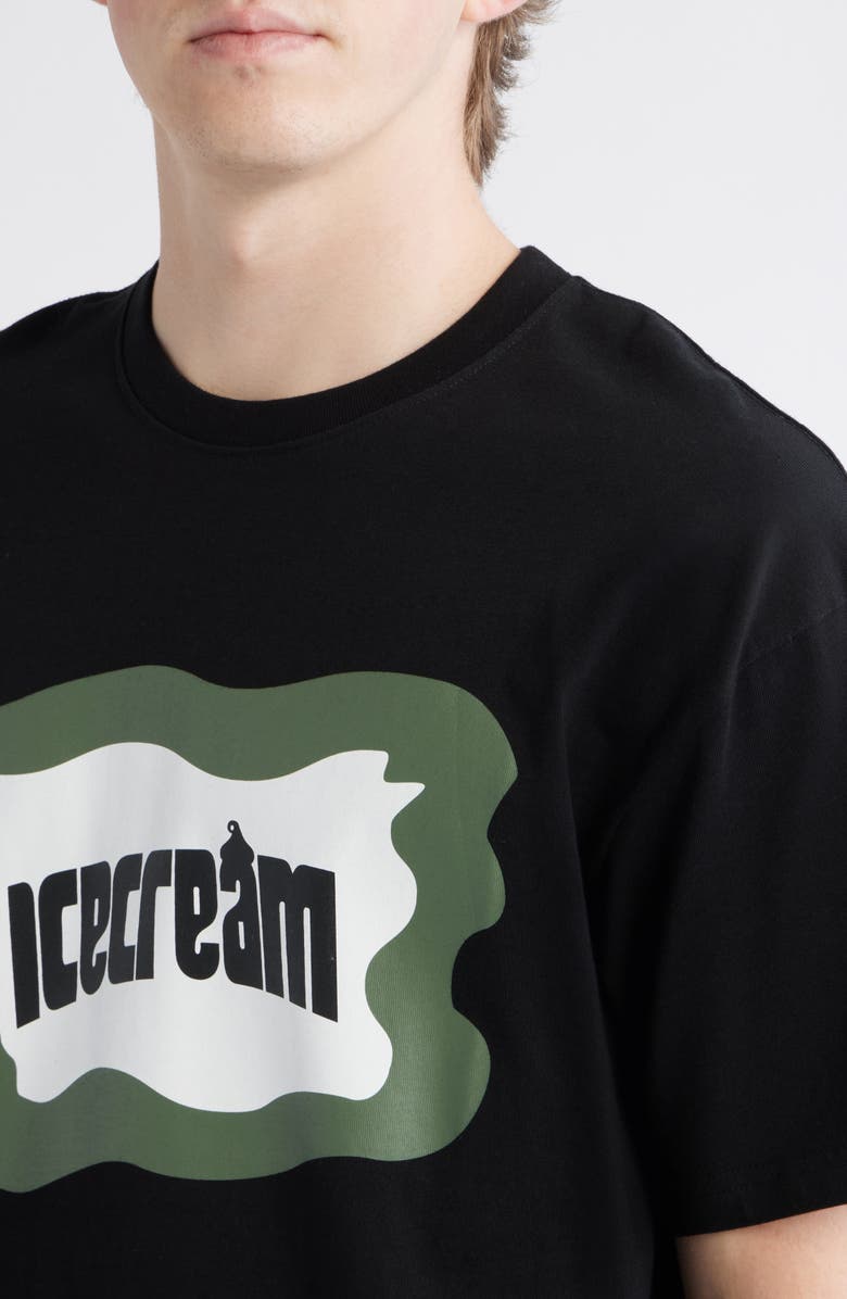 ICECREAM Flag Graphic T-Shirt, Alternate, color, Black