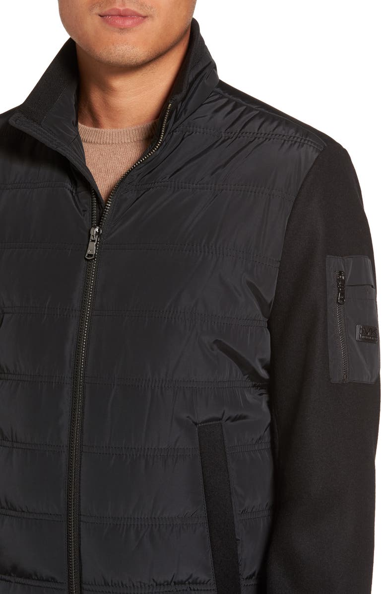 Michael Kors Mixed Media Quilted Jacket, Alternate, color, 