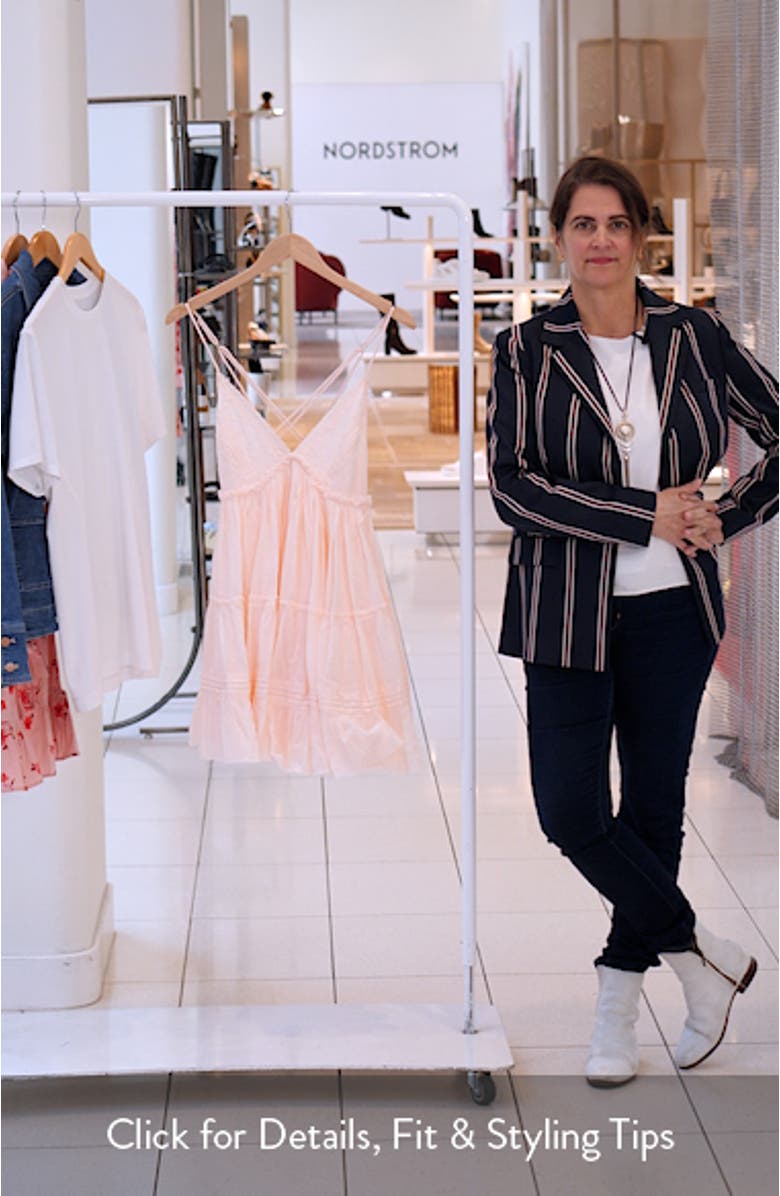 Aria Embroidered Tiered Cotton Babydoll Dress, sales video thumbnail