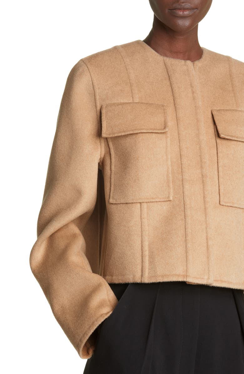 Proenza Schouler Double Face Recycled Wool Crop Jacket, Alternate, color,