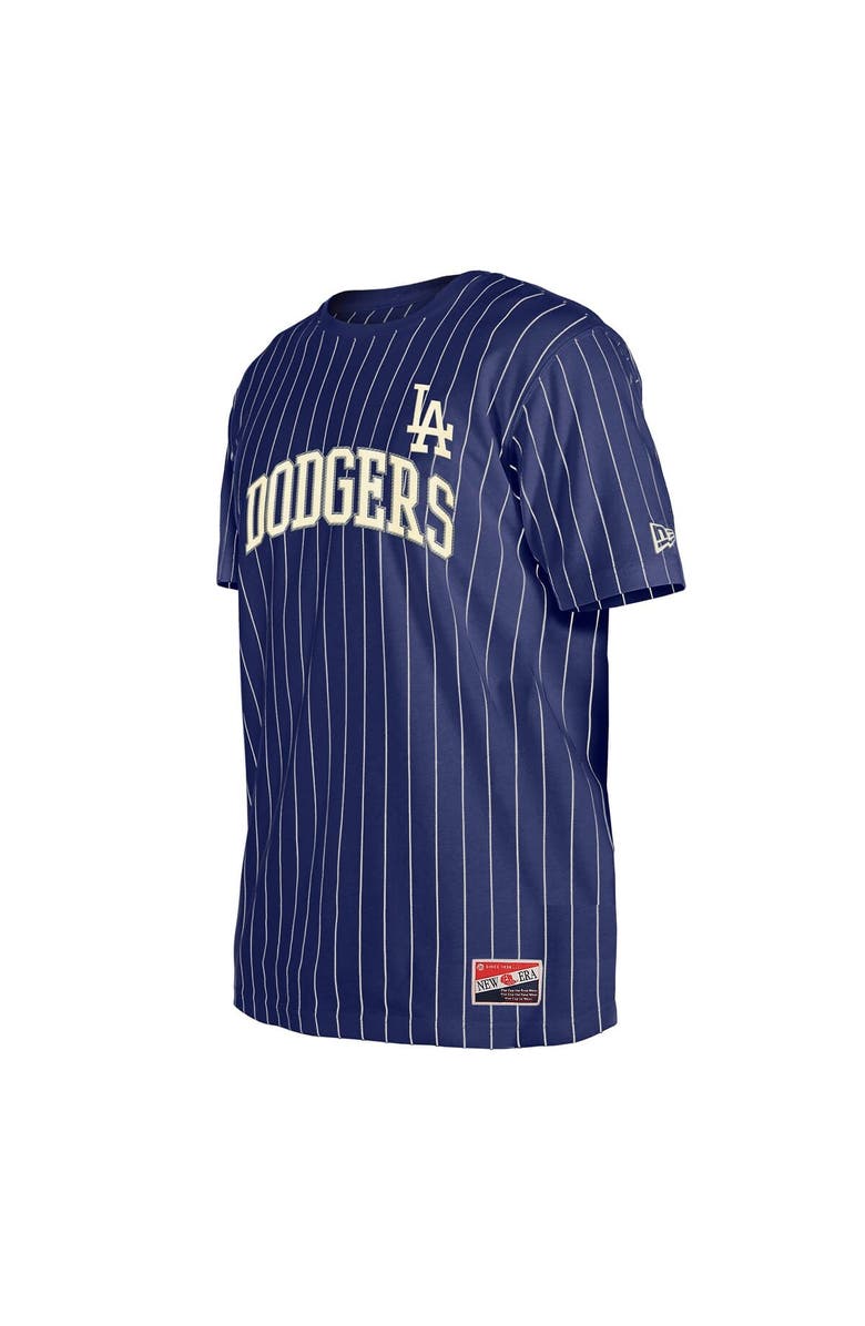New Era Men's New Era Royal Los Angeles Dodgers Throwback Pinstripe T-Shirt, Alternate, color, 