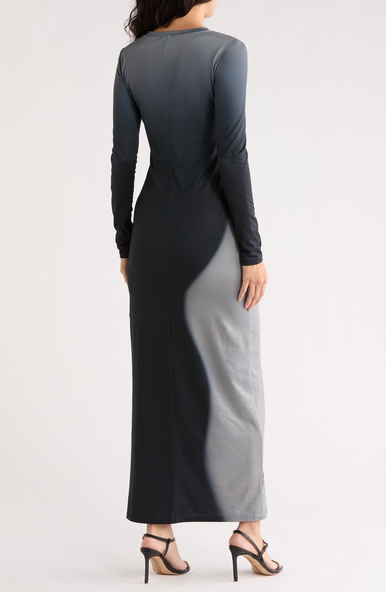 Desigual Woman Long Sleeve Maxi Dress, Alternate, color, Black