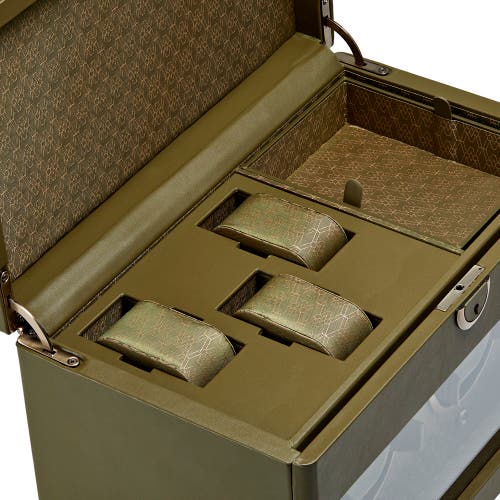 Wolf Earth Double Watch Winder In Olive