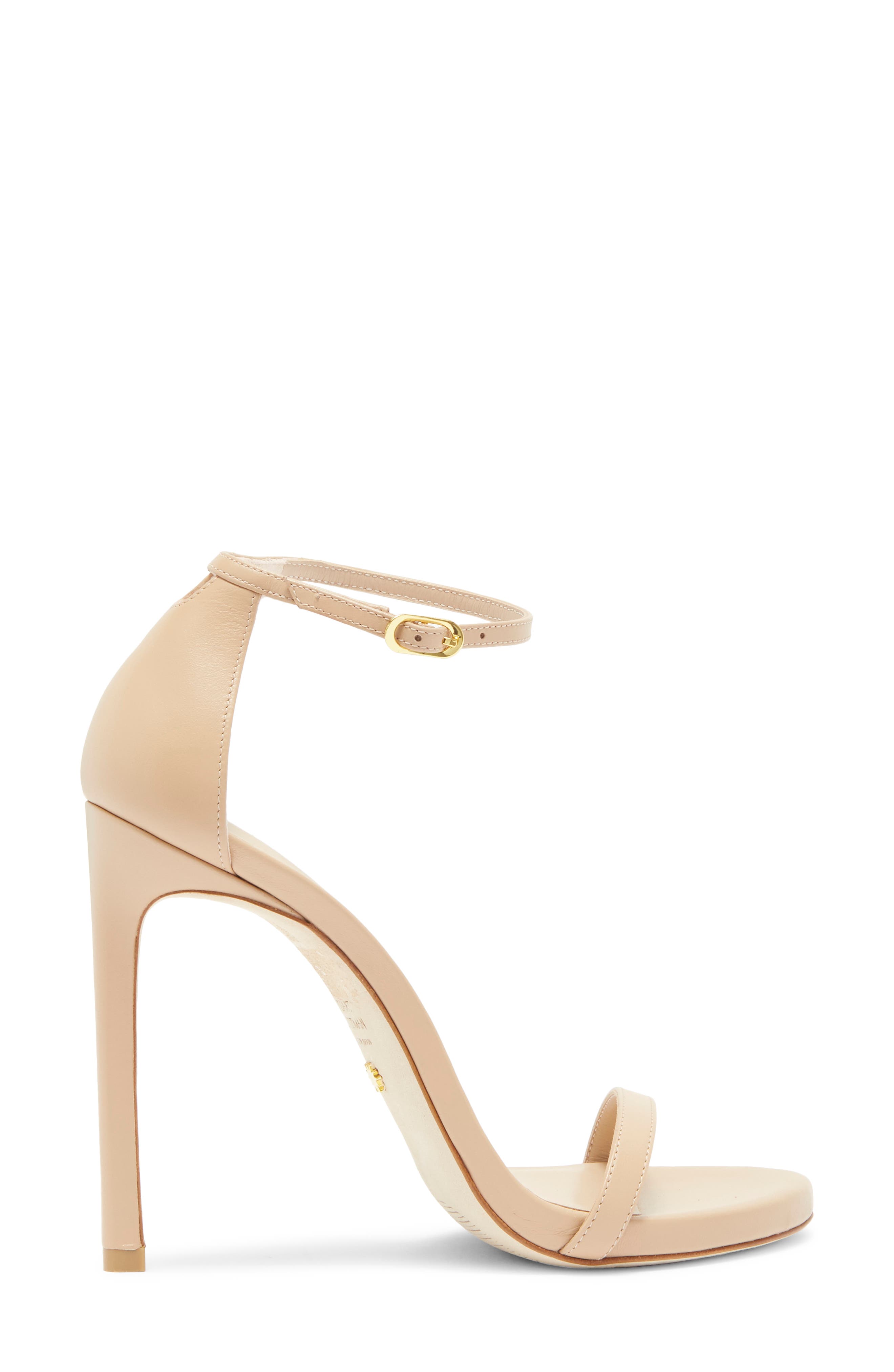 Nudist Ankle Strap Sandal, Alternate, color, ADOBE