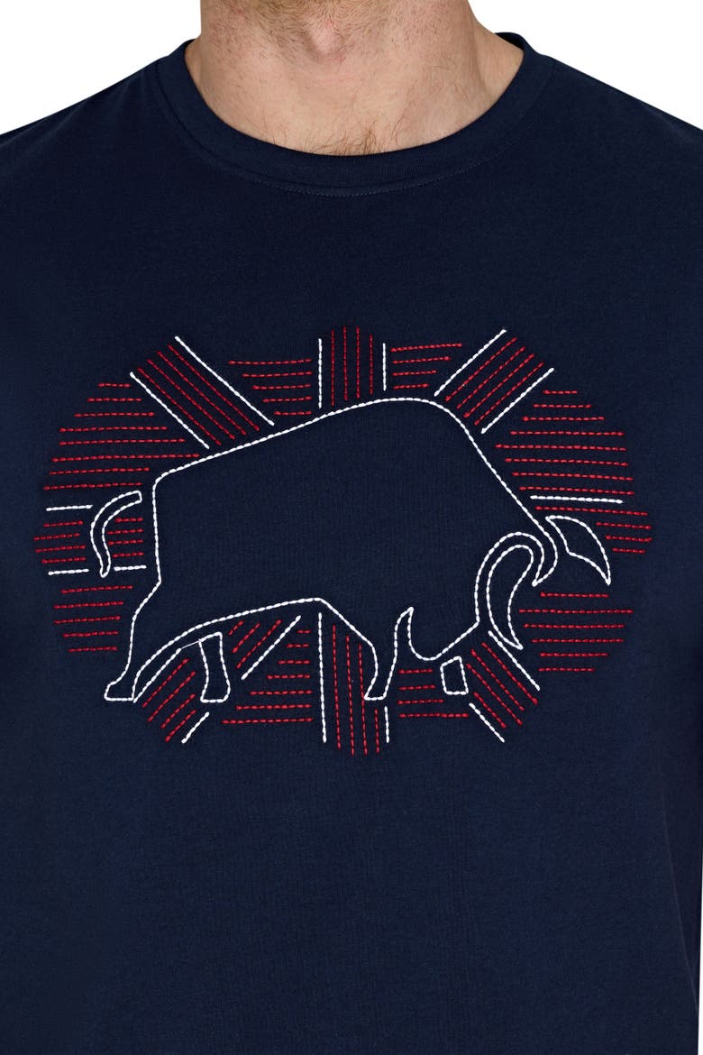 Outburst Union Jack Bull T-Shirt, Alternate, color, Navy