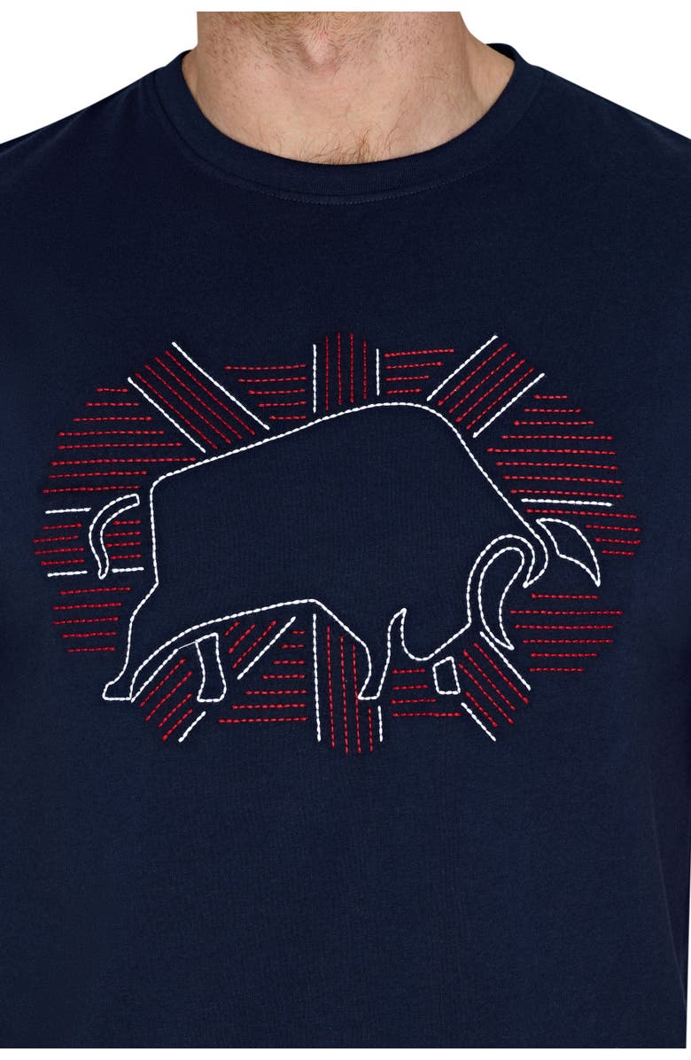 Raging Bull Outburst Union Jack Bull T-Shirt, Alternate, color, Navy