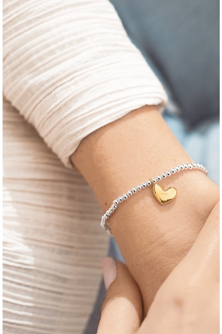 A Little 'Heart Of Gold' Bracelet, Alternate, color, Metallic Silver