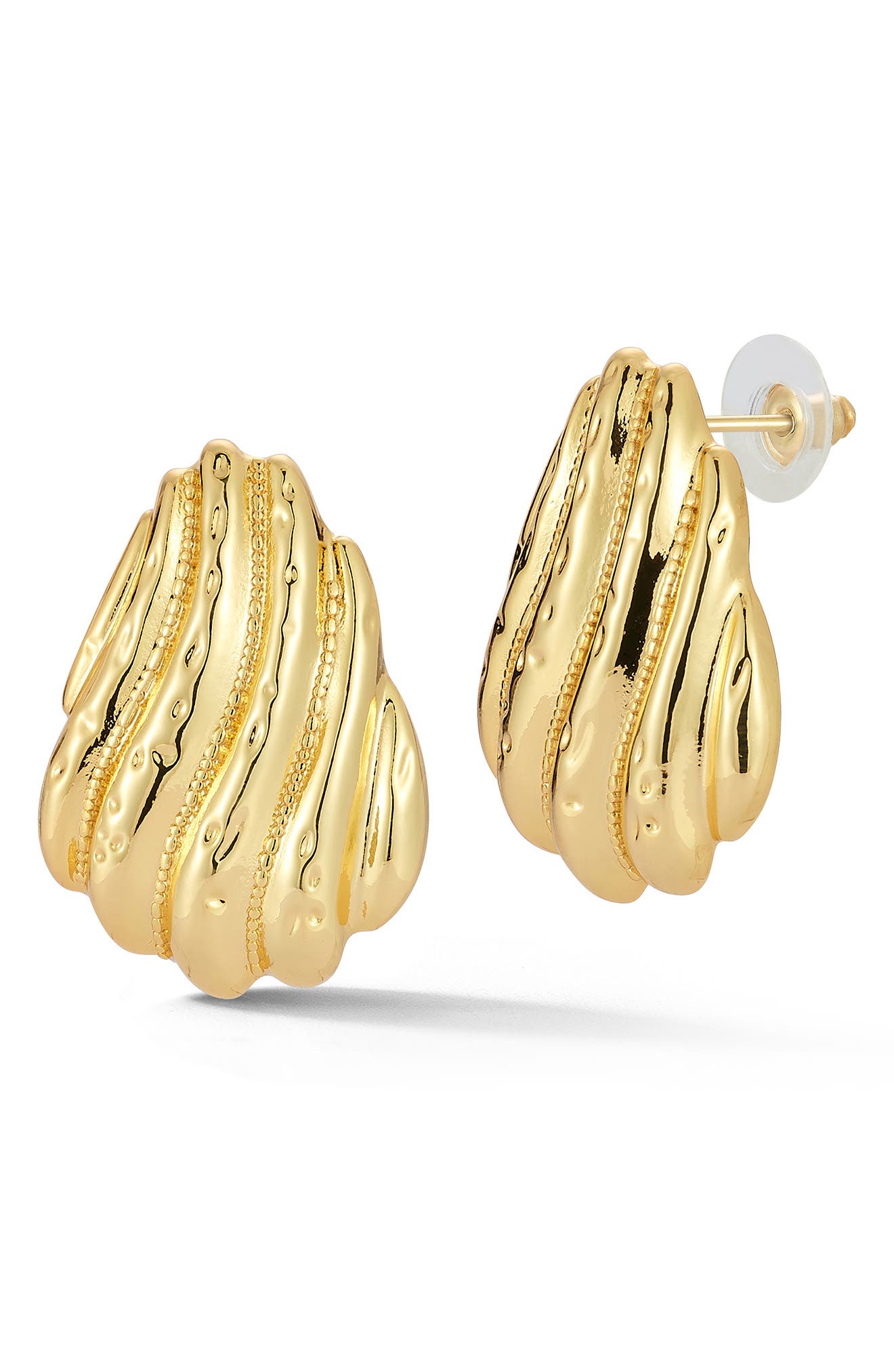 Scallop Ribbed Earrings