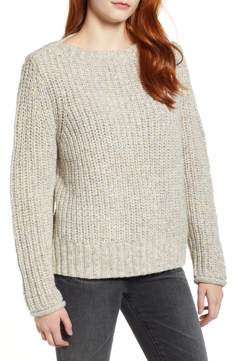 Caslon<sup>®</sup> Boat Neck Sweater, Main, color, 
