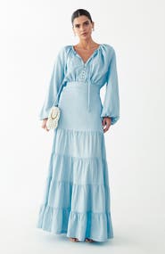 WILLA Golden Maxi Dress