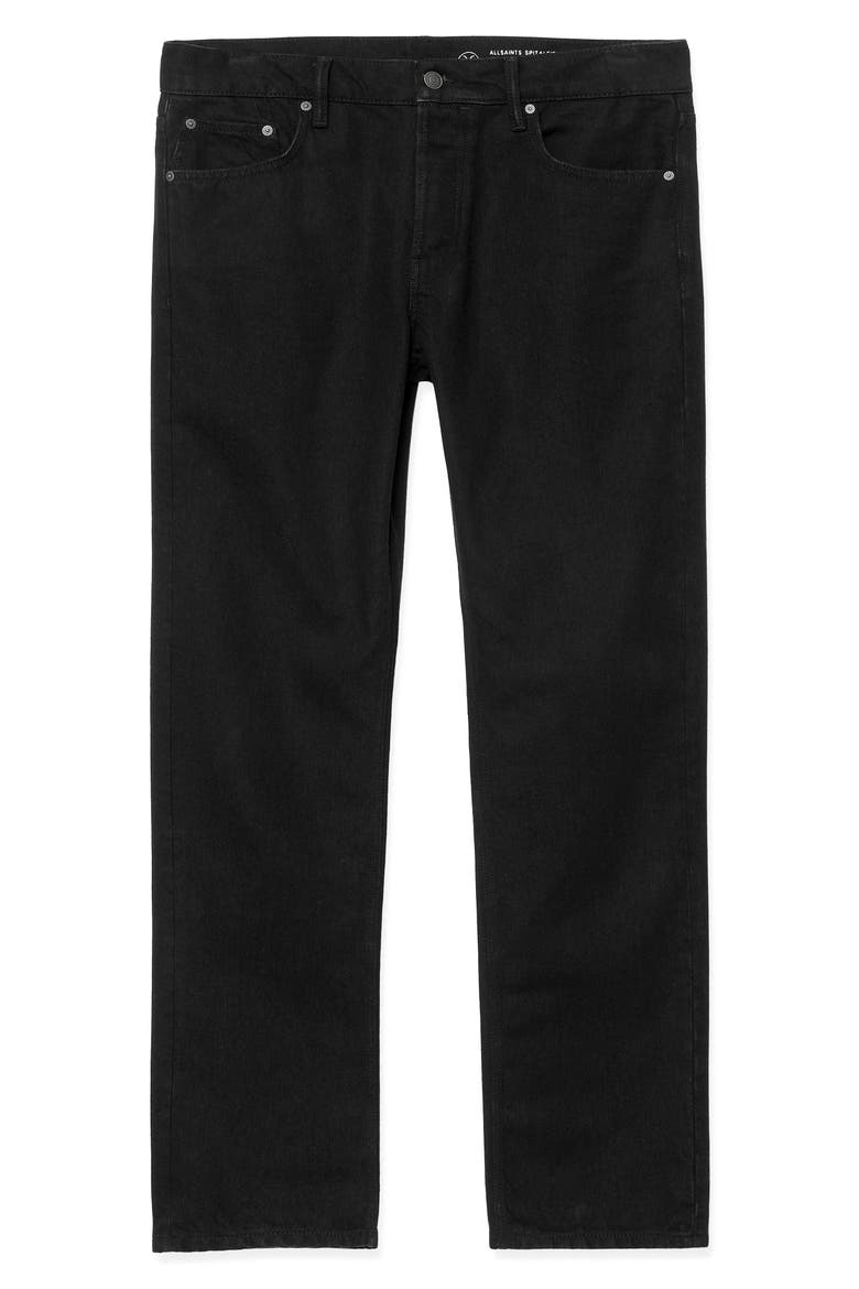 Regular Straight Leg Jeans, Alternate, color, BLACK