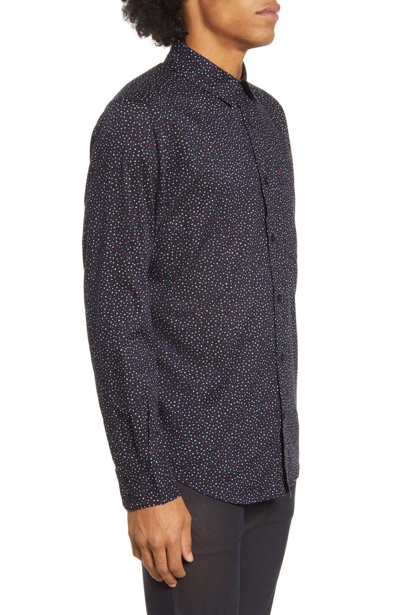 Barking Irons x Bob Dylan Blues Dot Print Button-Up Shirt, Alternate, color,