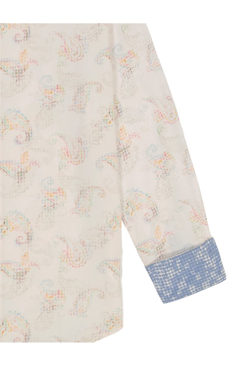 Robert Graham Alibon Paisley Button-Up Shirt, Alternate, color, White Multi