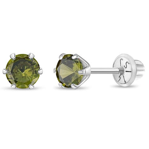 14k Classic Solitaire Earrings