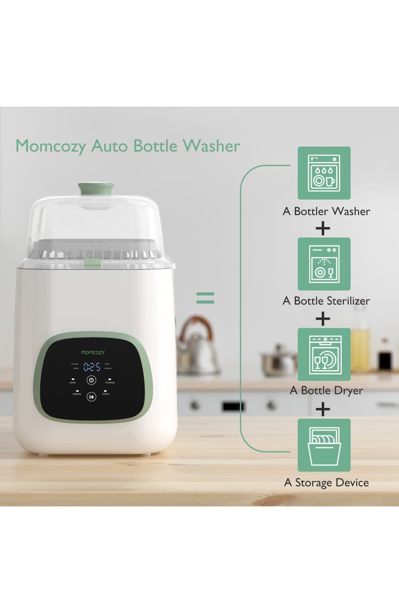 Momcozy Advanced Auto Baby Bottle Washer, Alternate, color, White