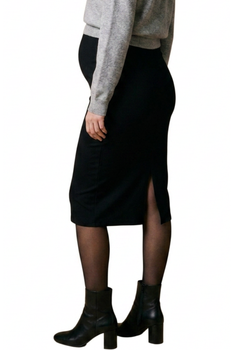 Maternity Crayon Skirt Morgan, Alternate, color, Black