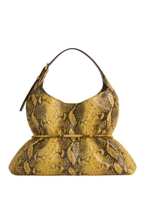 Sphynx Medium Bag in Python-Effect Leather
