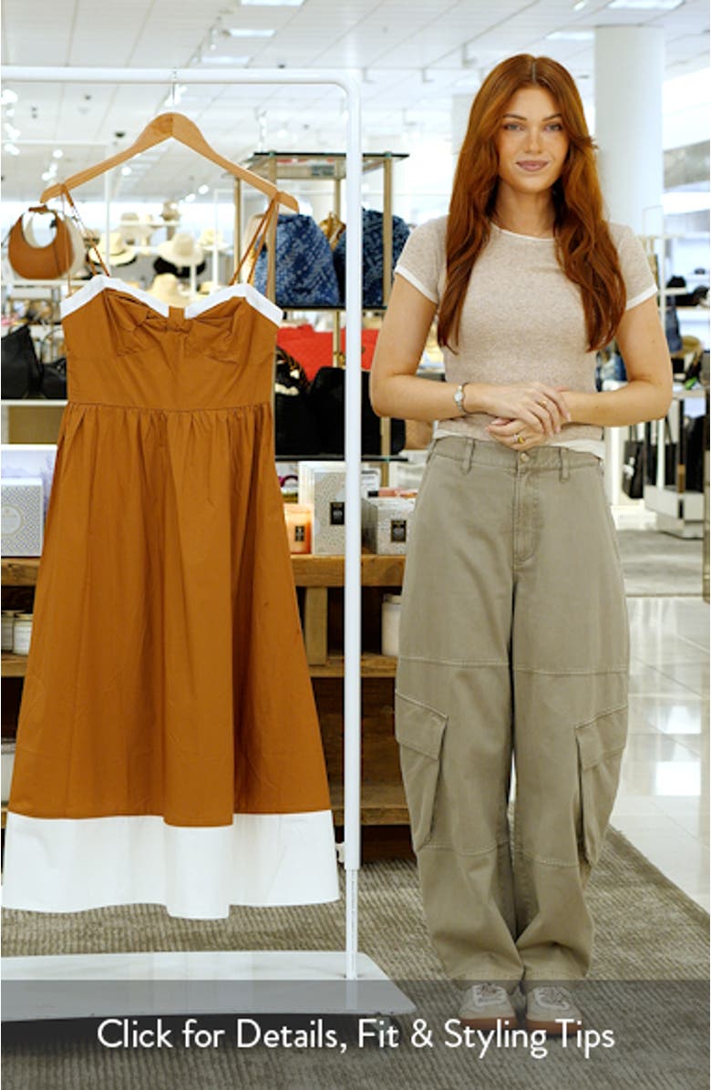Contrast Detail Cotton Dress
