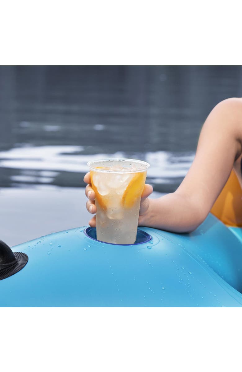 Hydro Force Day Drifter Island, XL 5Person Water Floatmesh Seats & Cup Holders, Alternate, color, Multicolored