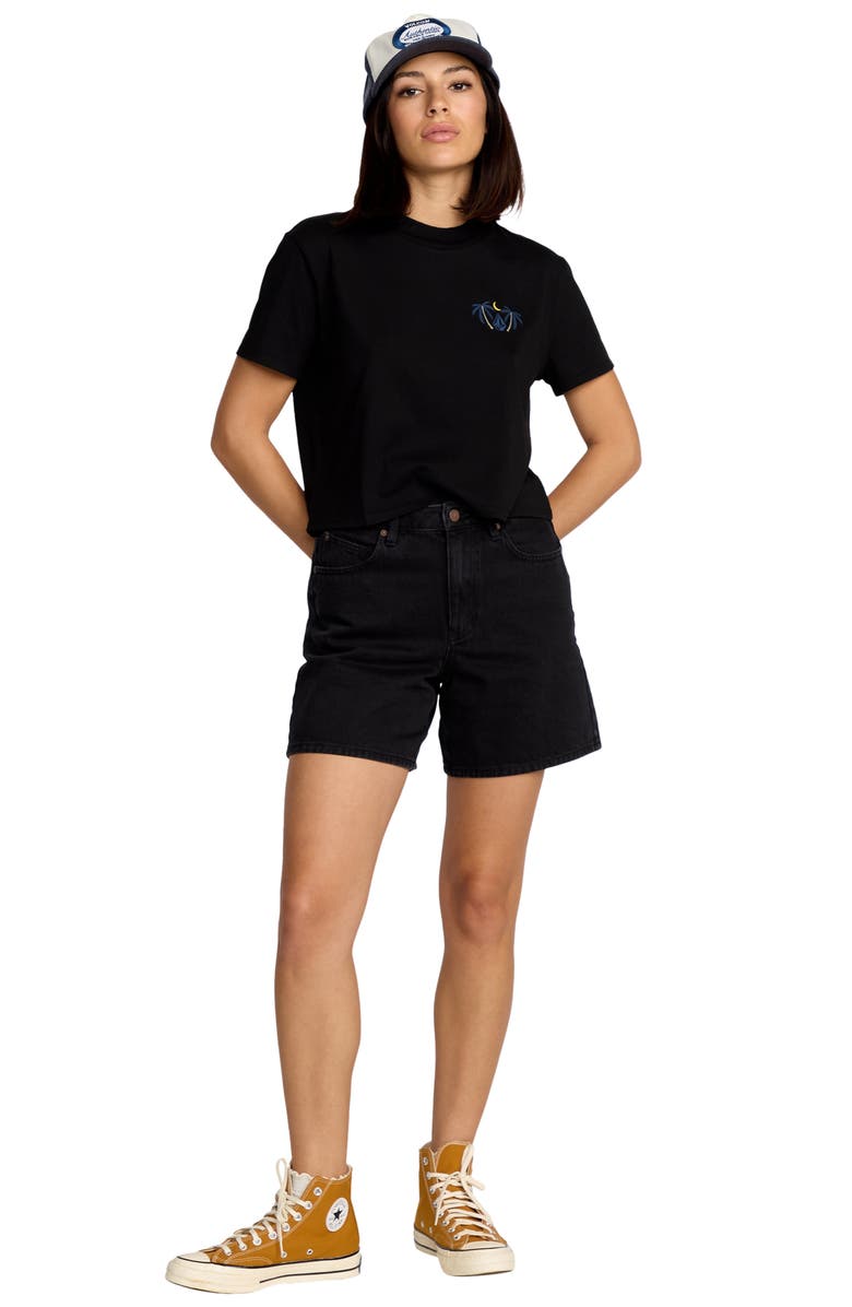 Volcom Dial Crop Graphic T-Shirt, Alternate, color, Black