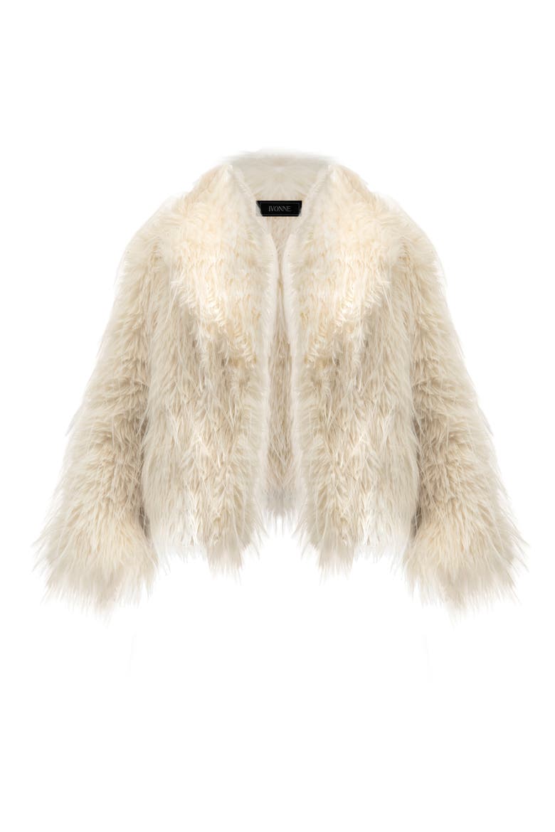 Faux-Fur Plush Teddy Coat, Alternate, color, Ivory