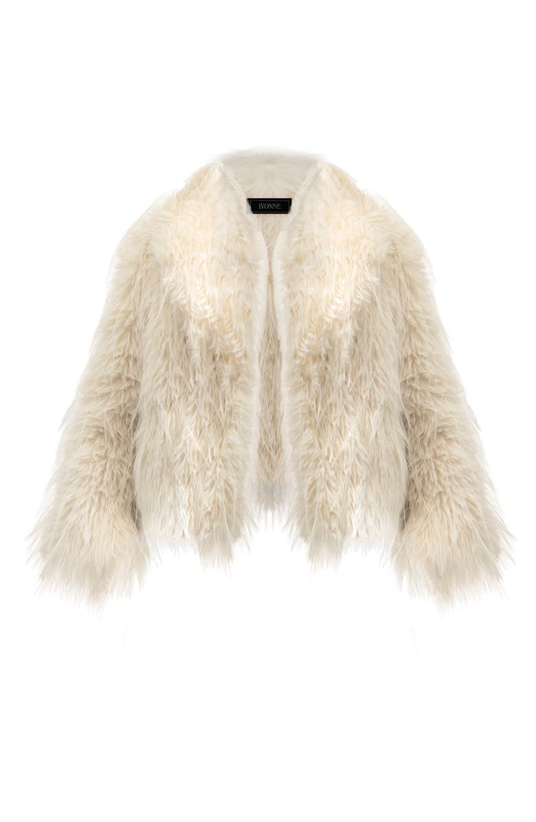 IVONNE Faux-Fur Plush Teddy Coat, Alternate, color, Ivory