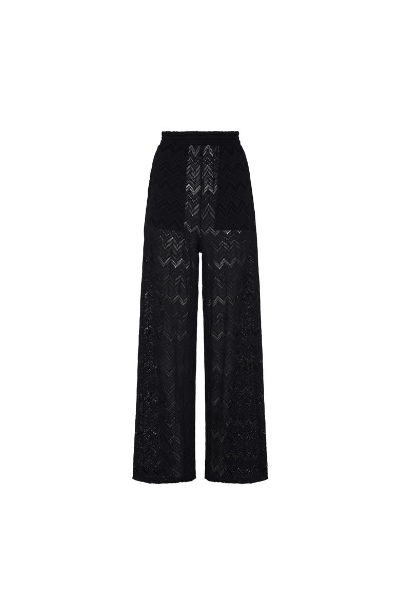 Vilebrequin Women Mesh Wide-Leg Pants, Main, color, Black