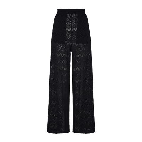 Women Mesh Wide-Leg Pants
