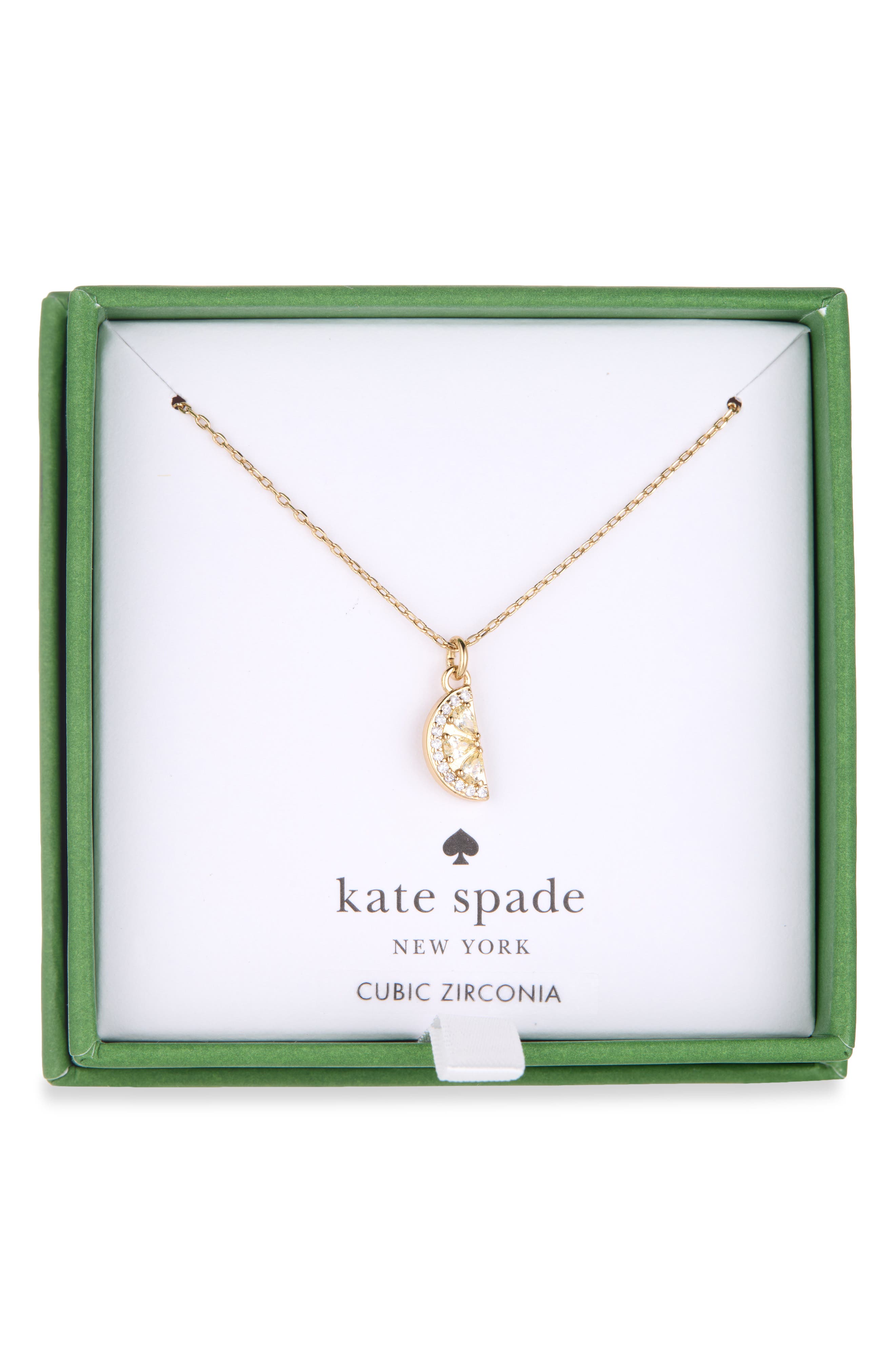 Lemon Slice Cubic Zirconia Pendant Necklace