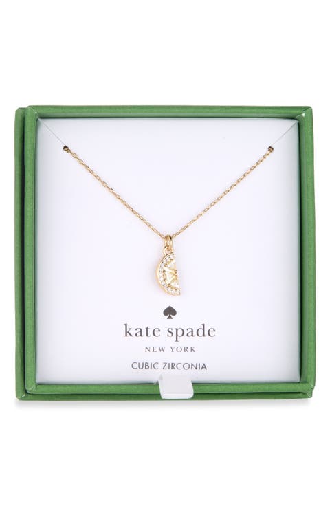 Lemon Slice Cubic Zirconia Pendant Necklace
