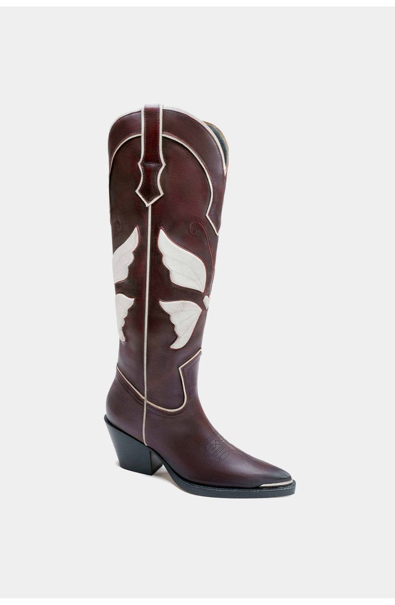 Dante Leather Western Boots Gaela, Main, color, Burgundy