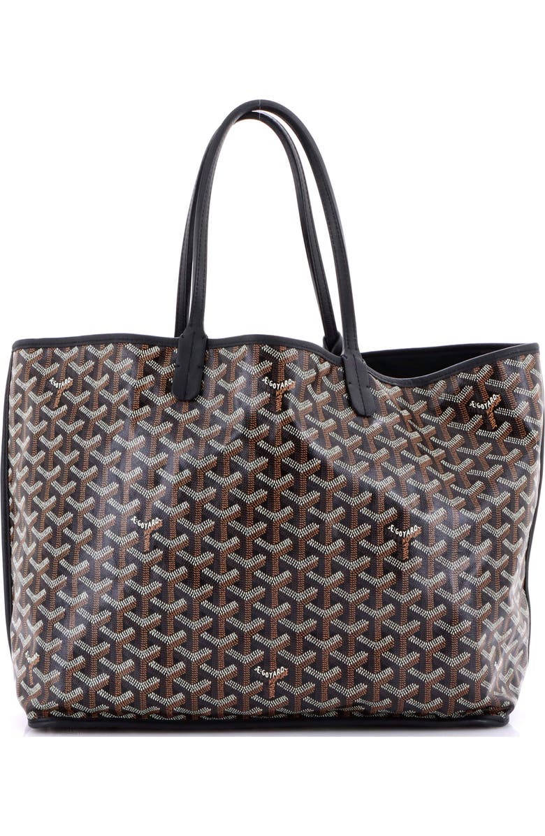 Pre-Owned Goyard Anjou Reversible Tote Coated Canvas PM, Main, color, Black