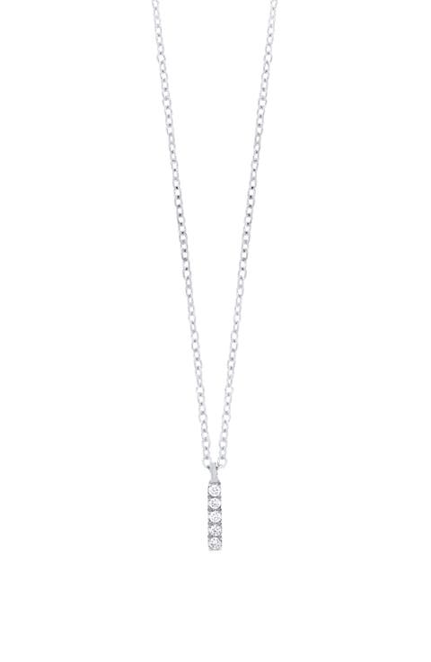 Icon Diamond Initial Pendant Necklace