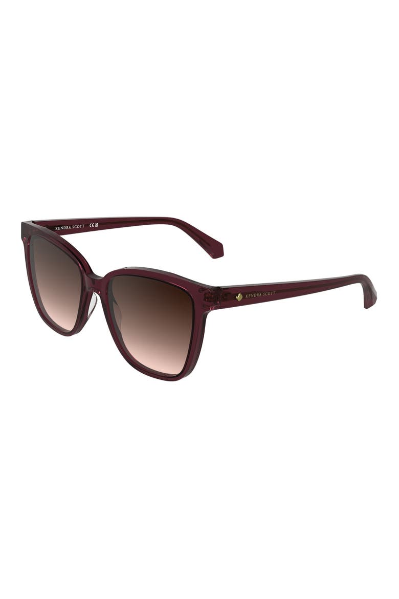Dira 56mm Rectangular Sunglasses, Alternate, color, WINE
