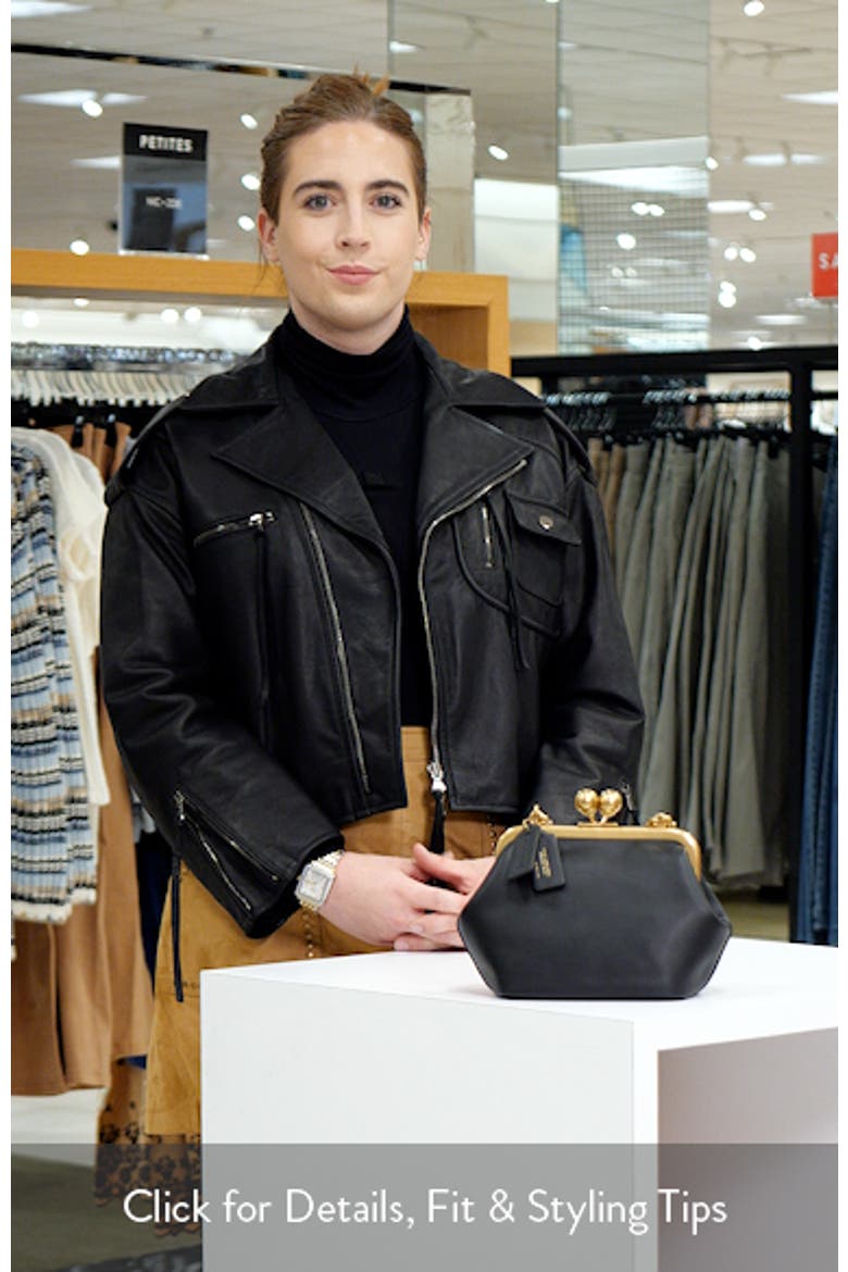 Kisslock Frame Leather Bag (Women) | Nordstrom