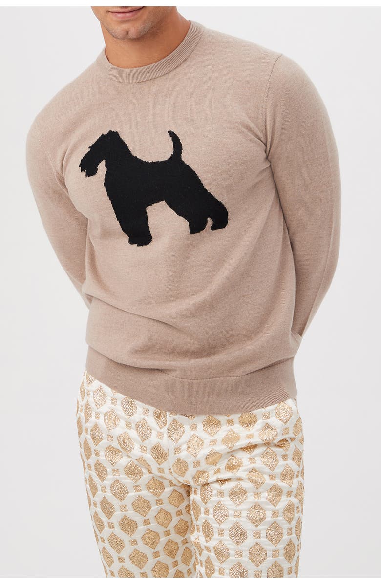 MR TURK Weston Dog Graphic Sweater, Alternate, color, Taupe