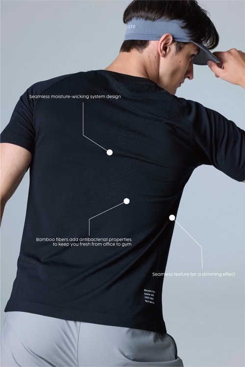 Cozy Zero Tech Merino Light Weight Daily Tee In Black