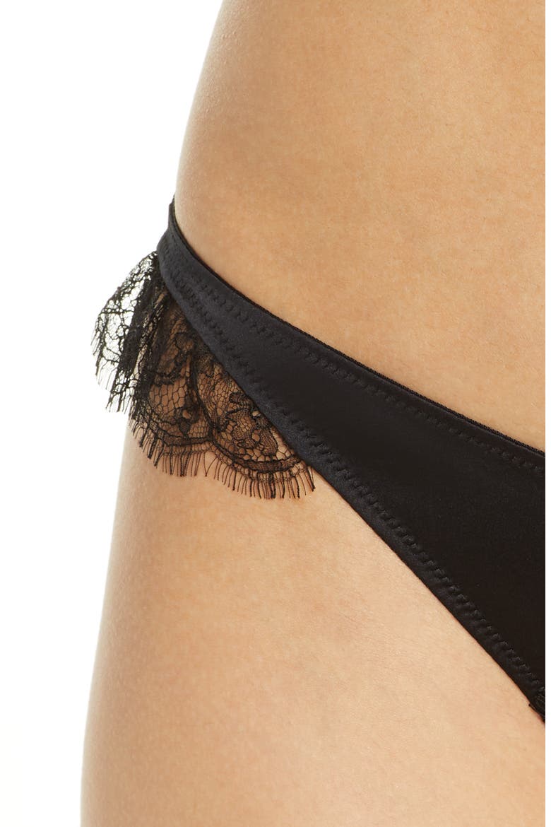 Lace Inset Bikini, Alternate, color, BLACK