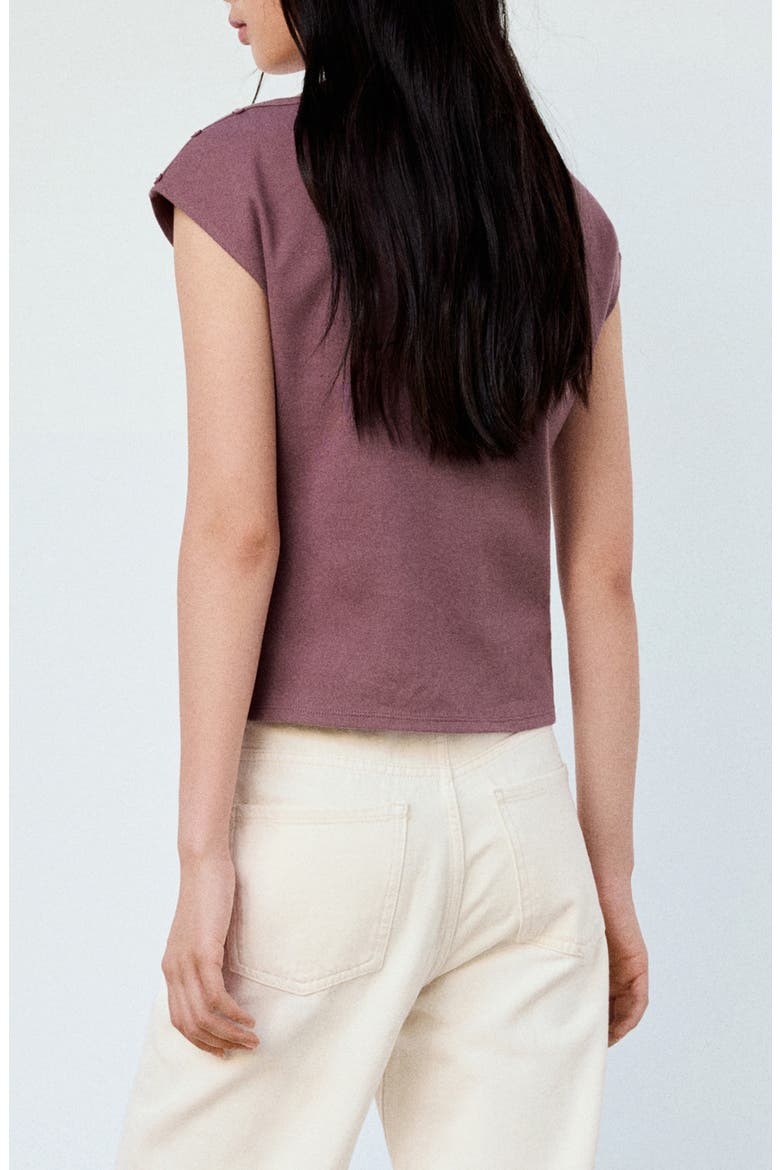 Boat Neck Cotton Tee, Alternate, color, LIGHT/PASTEL PURPLE