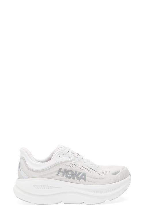 Hoka Bondi 9 Running Shoe In Stardust/silver