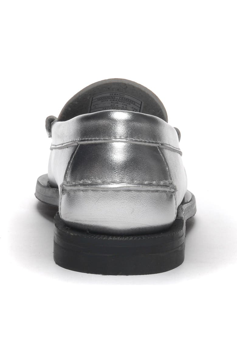 Sebago Dan Metallic Penny Loafer, Alternate, color, Silver